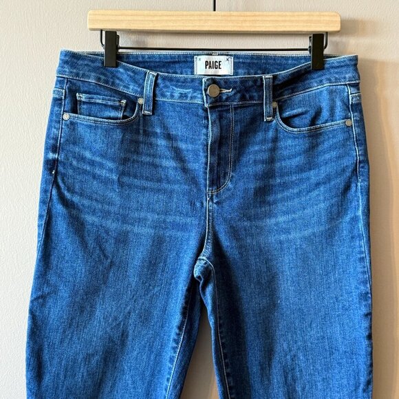 Women's 31 Paige Verdugo Ankle Stretch Denim Jeans High Rise - Picture 4 of 7